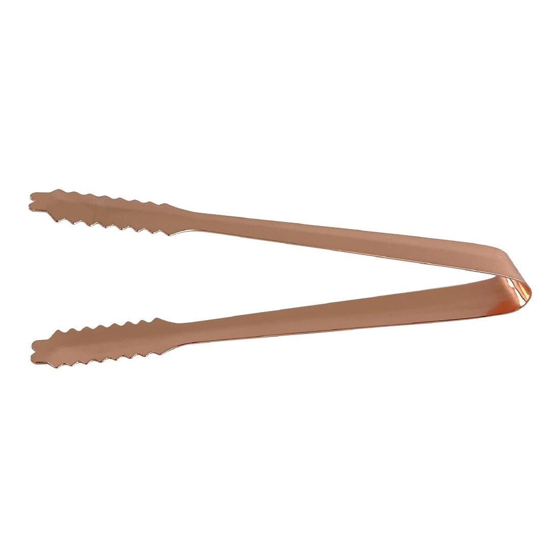 DZ788 Beaumont Stainless Steel Ice Tongs Copper Plated 7''