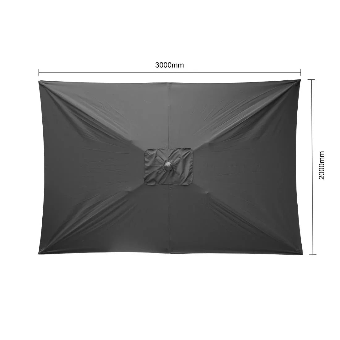 DZ871 Bolero Seville Square Parasol 2x3m Black