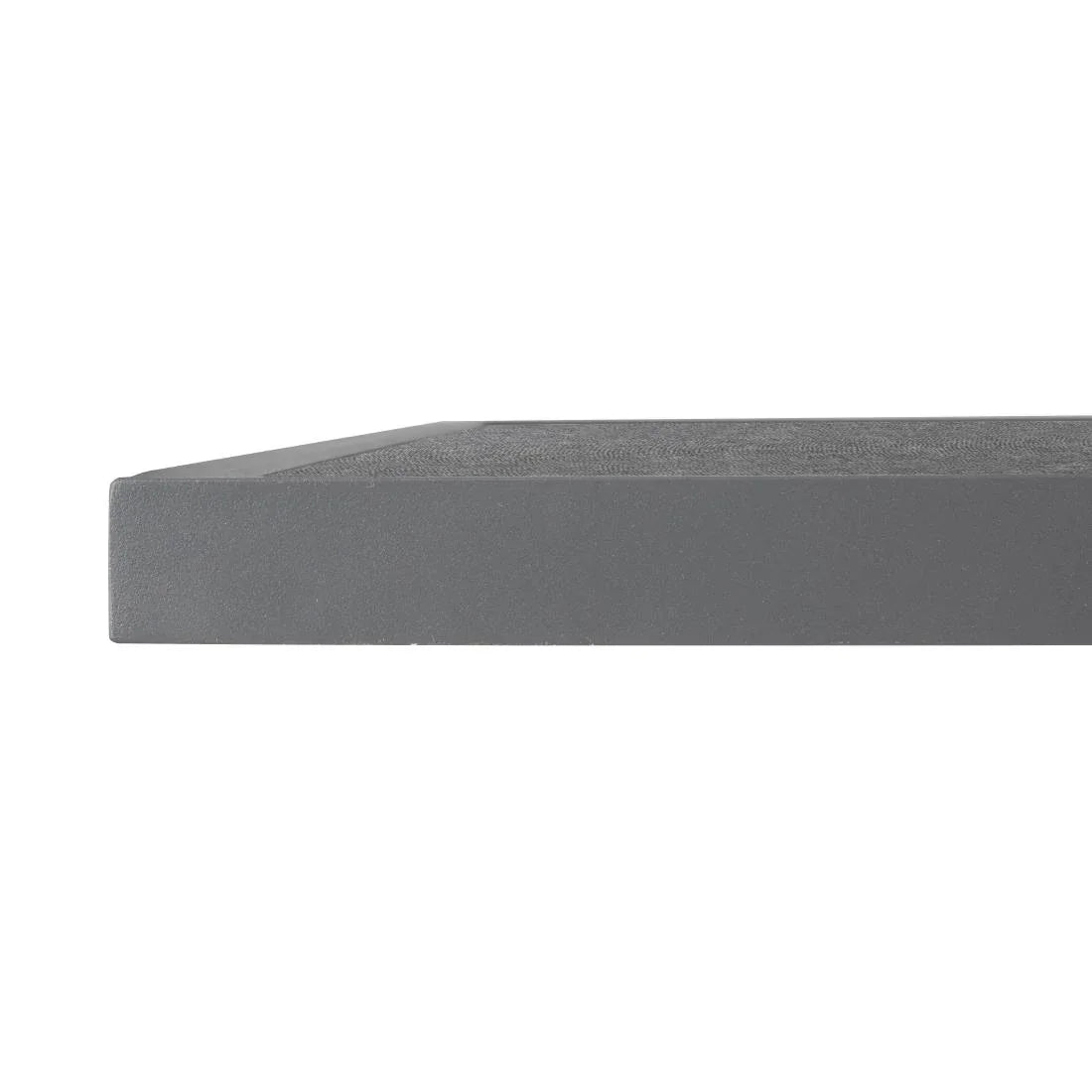 DZ873 Bolero Black Brushed Mix Outdoor Tempered Glass Table Top Square Grey Trim 700mm - JD Catering Equipment Solutions Ltd
