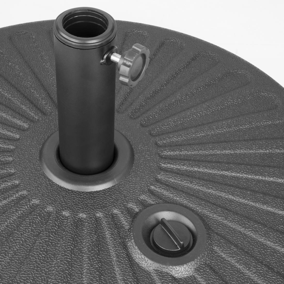 DZ884 Bolero Black Plastic Parasol Base 40Ltr (filled) - JD Catering Equipment Solutions Ltd
