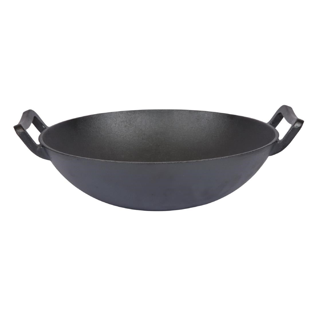 DZ889 Dexam School of Wok Pre-Seasoned Cast Iron Flat Base Wok 300mm