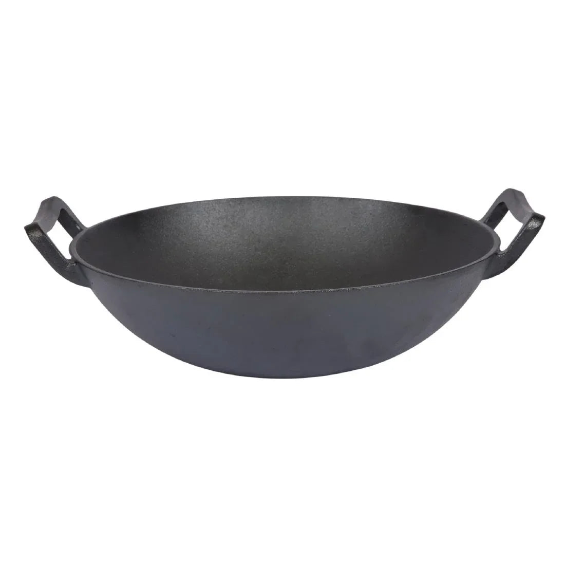 DZ889 Dexam School of Wok Pre-Seasoned Cast Iron Flat Base Wok 300mm