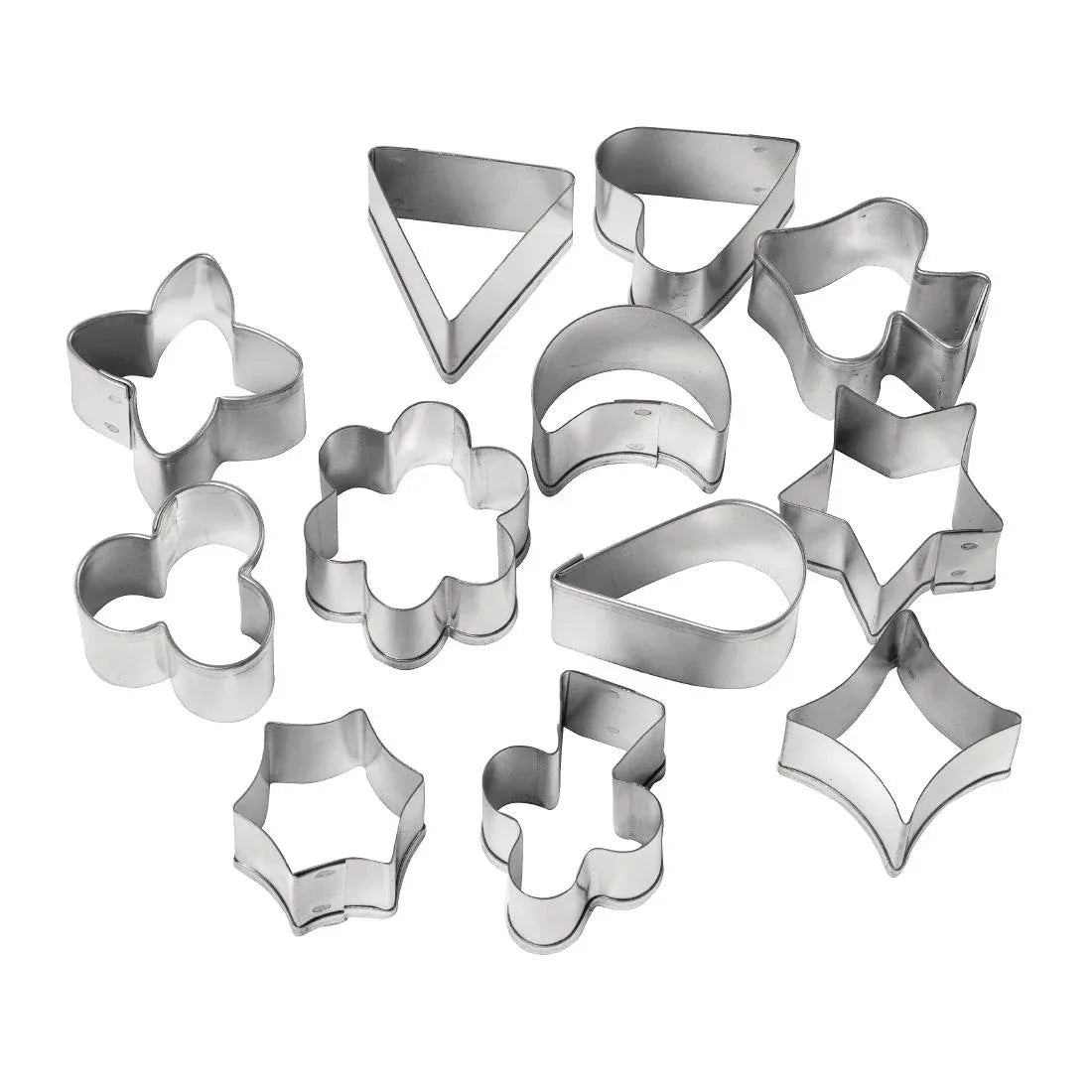 E002 Vogue Aspic Pastry Cutter Set Large (Pack of 12) - JD Catering Equipment Solutions Ltd