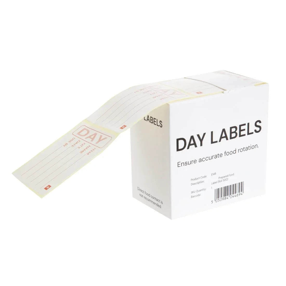 E148 Vogue Removable Prepped Food Labels (Pack of 500) - JD Catering Equipment Solutions Ltd