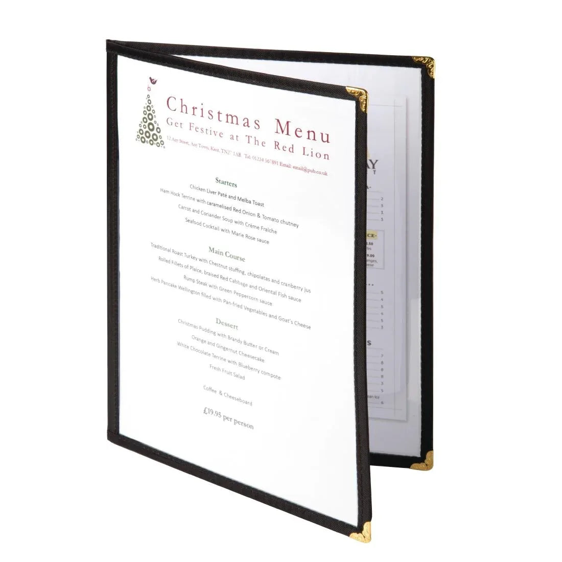 E293 Olympia Four Page American Style Menu Cover - JD Catering Equipment Solutions Ltd