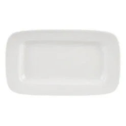 Pack Size 6 - Simply Tableware Simply Rimmed Rectangular Platter 26.4 x 15.3cm - EC0056