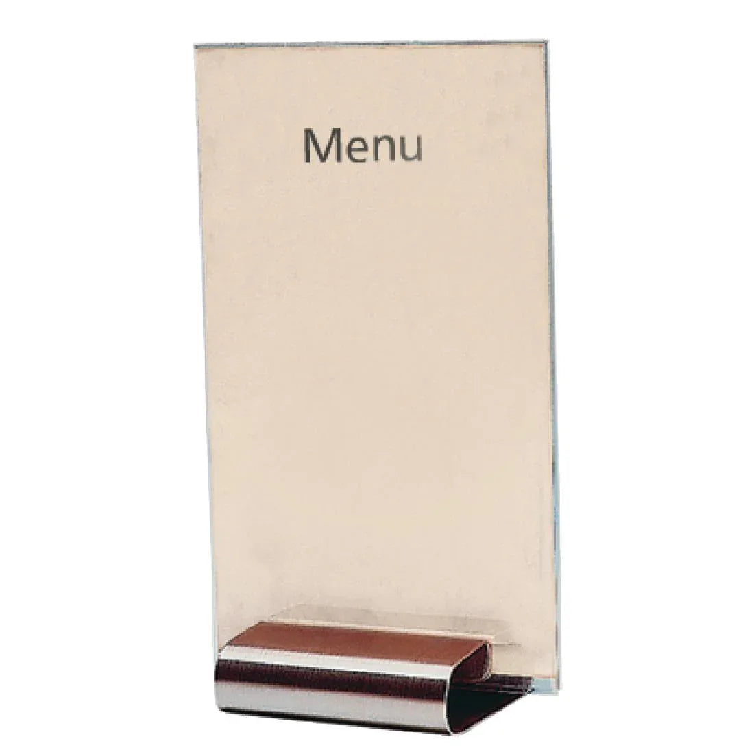 F778 Olympia Curved Stainless Steel Menu Card Holder - JD Catering Equipment Solutions Ltd