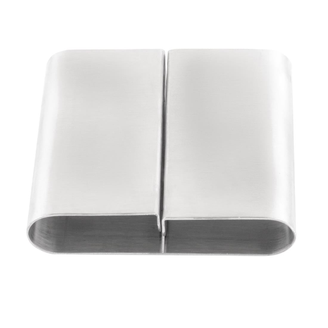 F778 Olympia Curved Stainless Steel Menu Card Holder