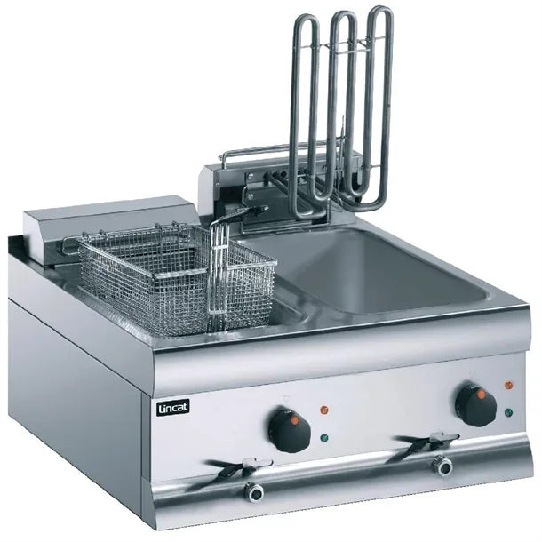 F896 Lincat Silverlink 600 Twin Tank Twin Basket Countertop Electric Fryer DF612 - JD Catering Equipment Solutions Ltd
