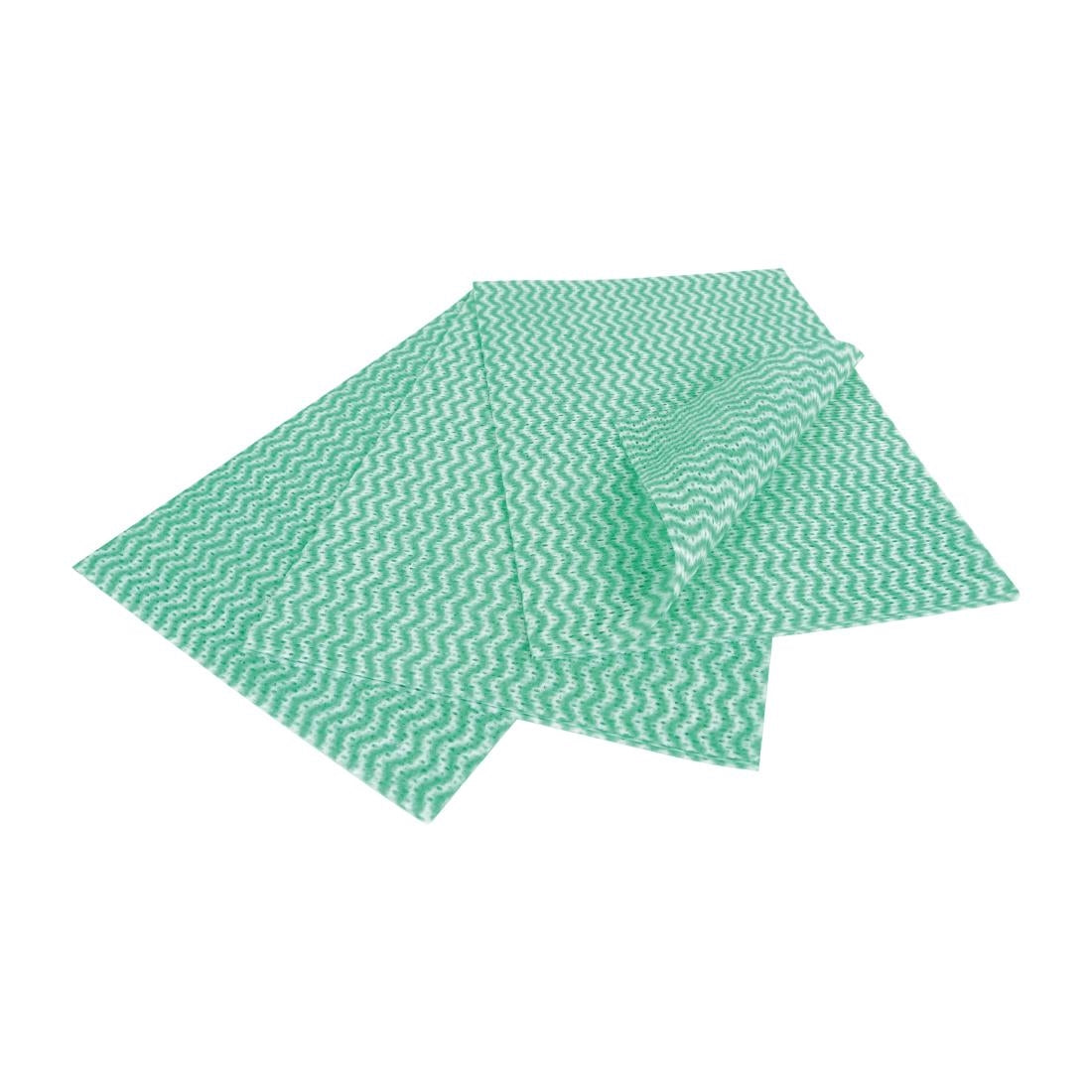 FA211 EcoTech Envirowipe Antibacterial Compostable Cleaning Cloths Green (25 Pack)