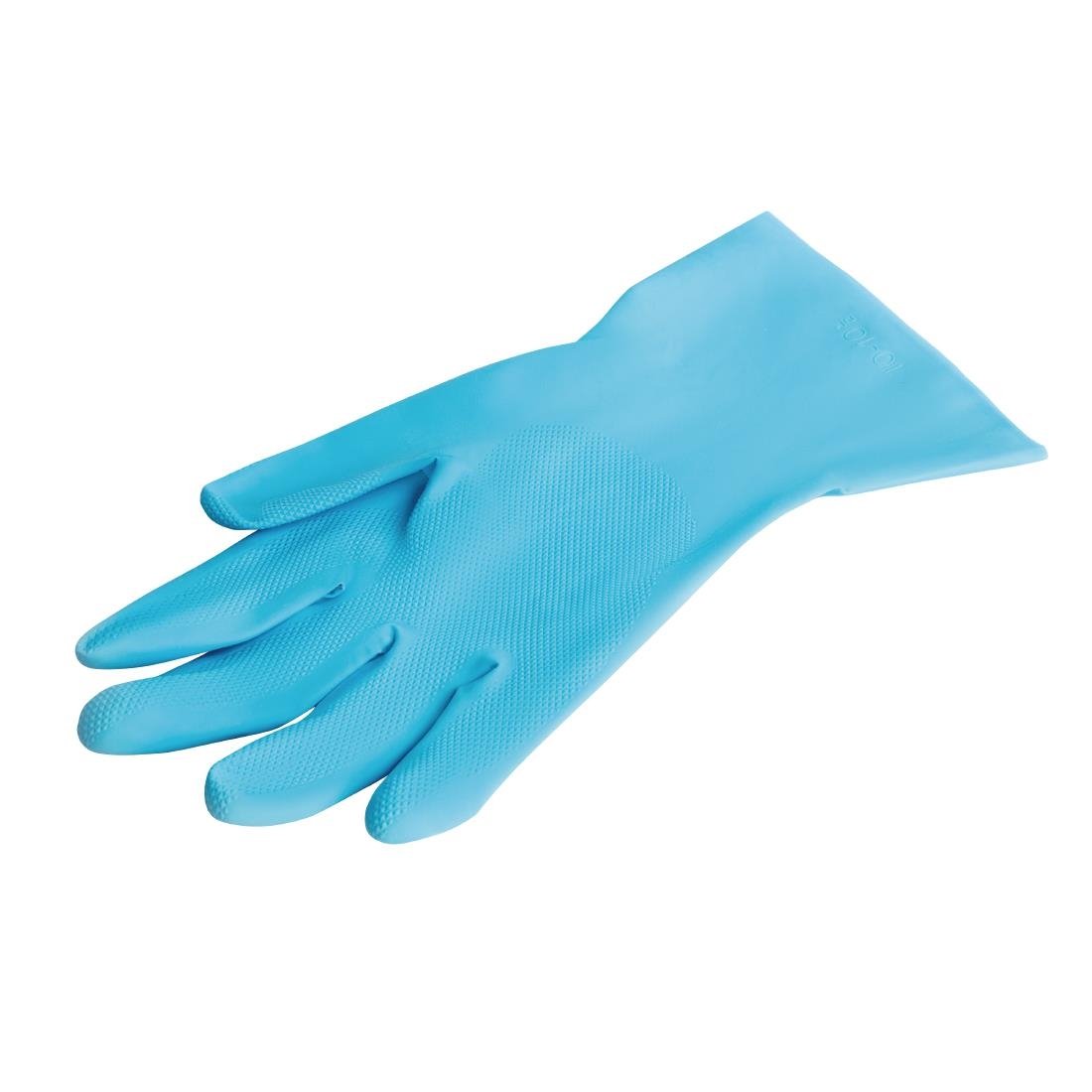 FA291-M MAPA Vital 117 Liquid-Proof Light-Duty Janitorial Gloves Blue Medium