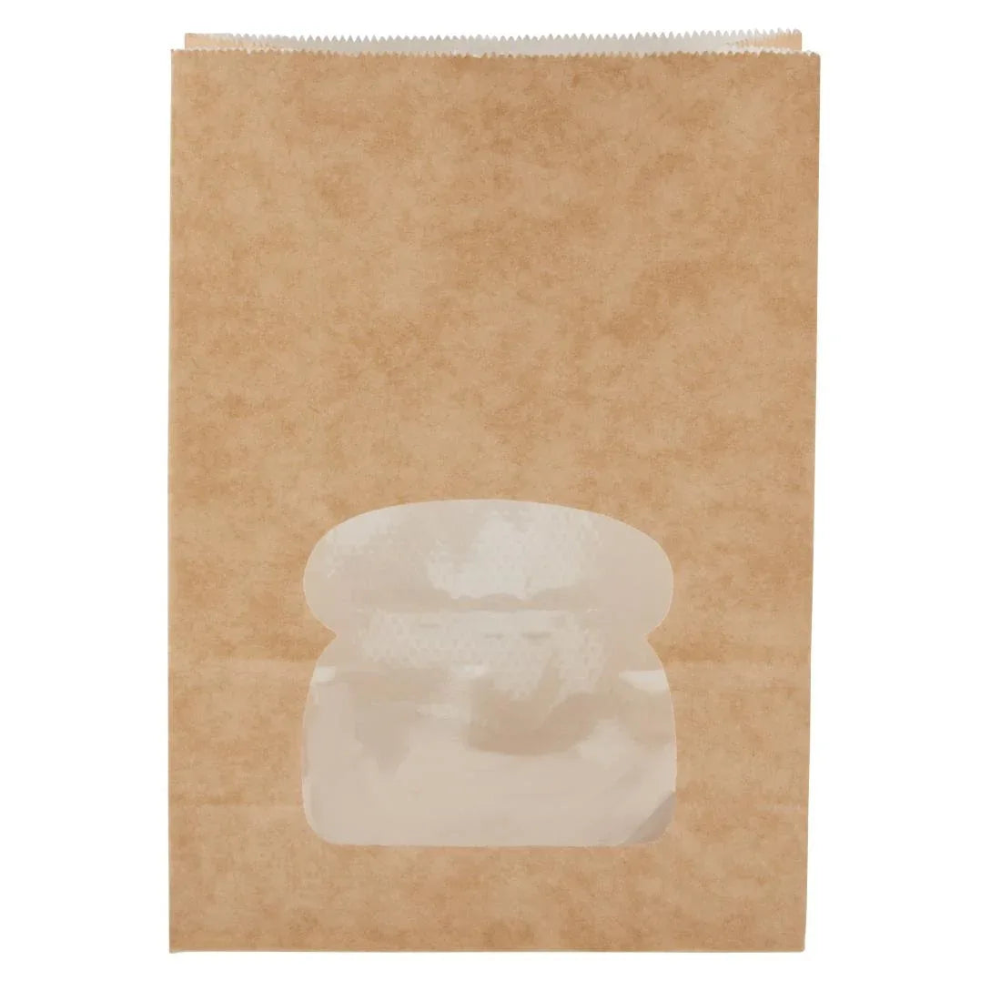 FA382 Colpac Recyclable Paper Sandwich Bags With Window Kraft (Pack of 250) - JD Catering Equipment Solutions Ltd