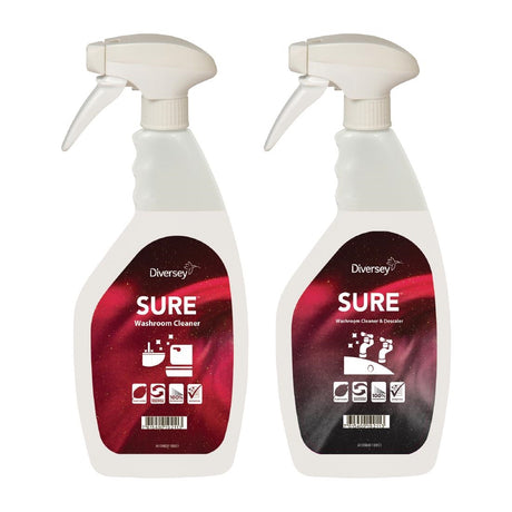 FA400 SURE Washroom Cleaner / Cleaner and Descaler Refill Bottles 750ml (6 Pack)
