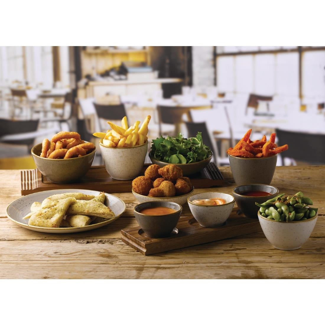 Churchill Stonecast Dip Pots Peppercorn Grey 70mm (12 Pack)