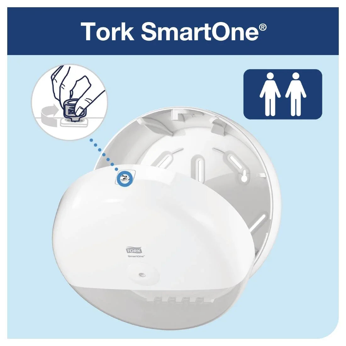 FA701 Tork SmartOne Mini Toilet Roll Dispenser White - JD Catering Equipment Solutions Ltd