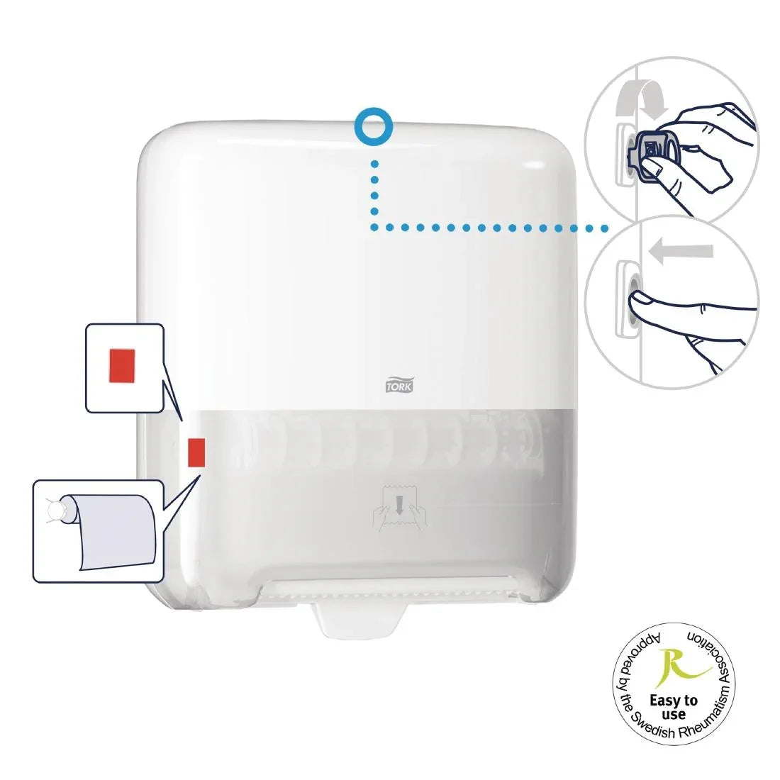 FA708 Tork Matic Hand Towel Roll Dispenser White - JD Catering Equipment Solutions Ltd