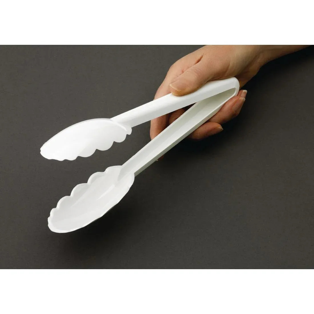 FA896 Matfer Bourgeat Exoglass Tongs White 9" - JD Catering Equipment Solutions Ltd