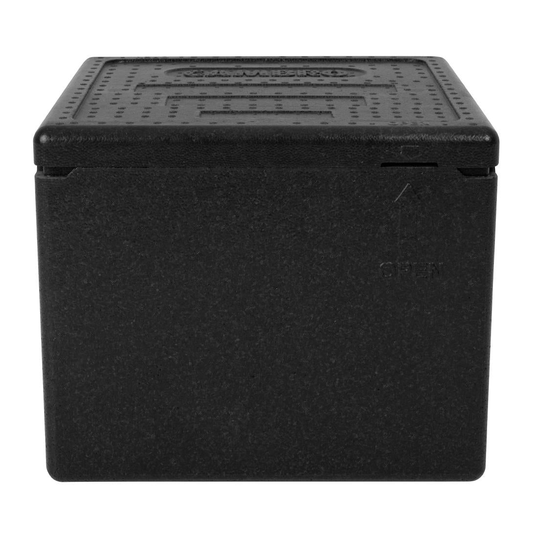 Cambro GoBox EPP Top Loading Four-Pizza Insulated Pizza Box Carrier Black