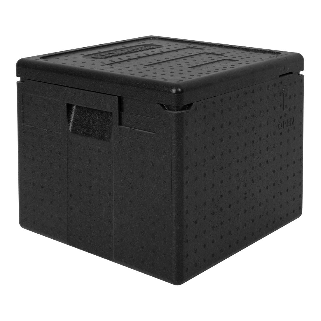 Cambro GoBox EPP Top Loading Four-Pizza Insulated Pizza Box Carrier Black