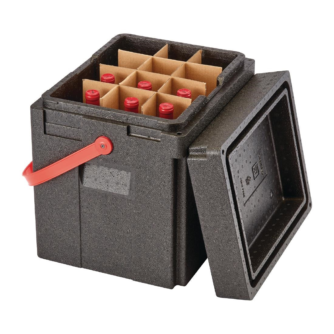 Cambro GoBox Tall Insulated Drinks Carrier with Strap Black 35Ltr