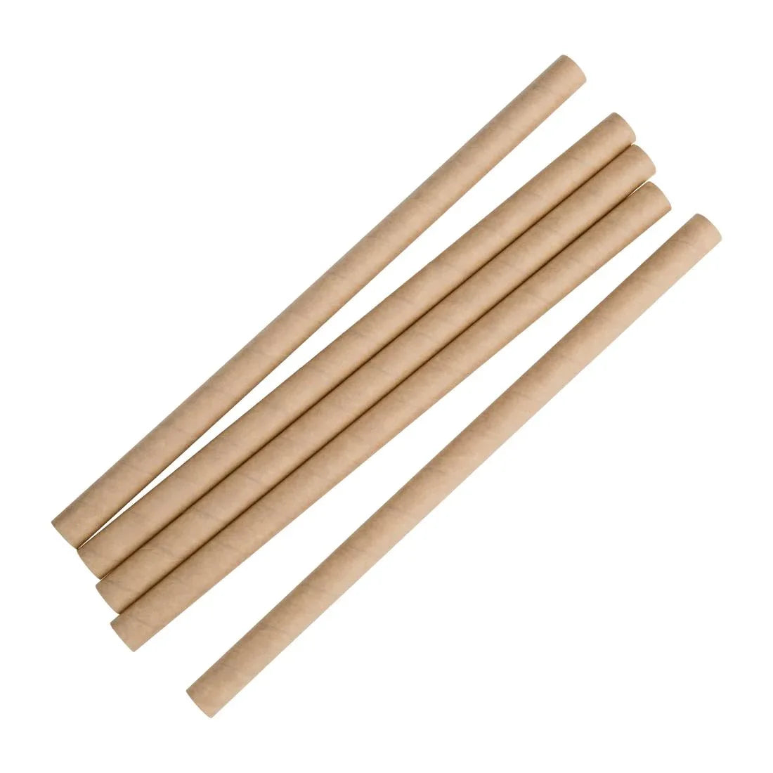 FB146 Fiesta Compostable Paper Smoothie Straws Kraft (Pack of 250) - JD Catering Equipment Solutions Ltd