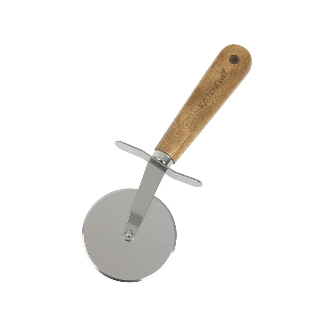 FB448 Kitchen Craft Italian Wood Handled Pizza Wheel 2.5" - JD Catering Equipment Solutions Ltd