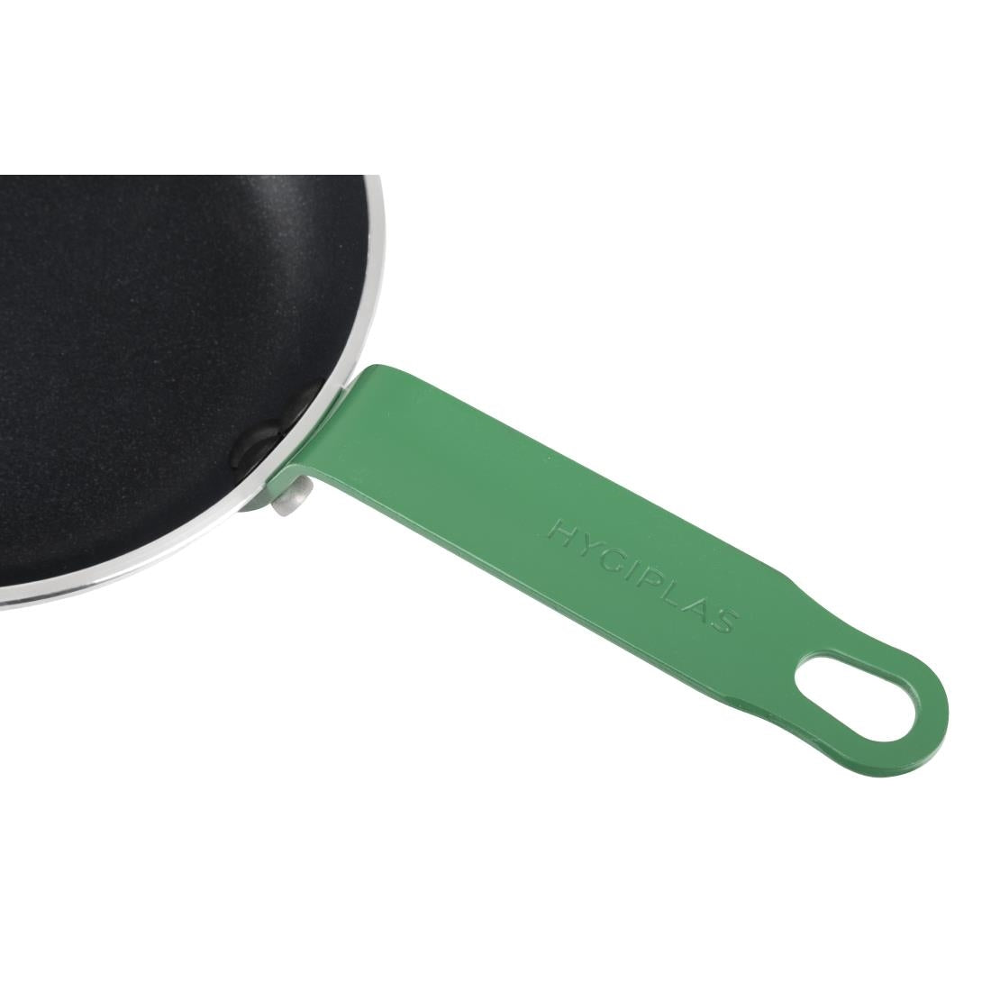 HT961 Hygiplas Aluminium Non-stick Teflon Platinum Plus Frying Pan Green Handle 20cm