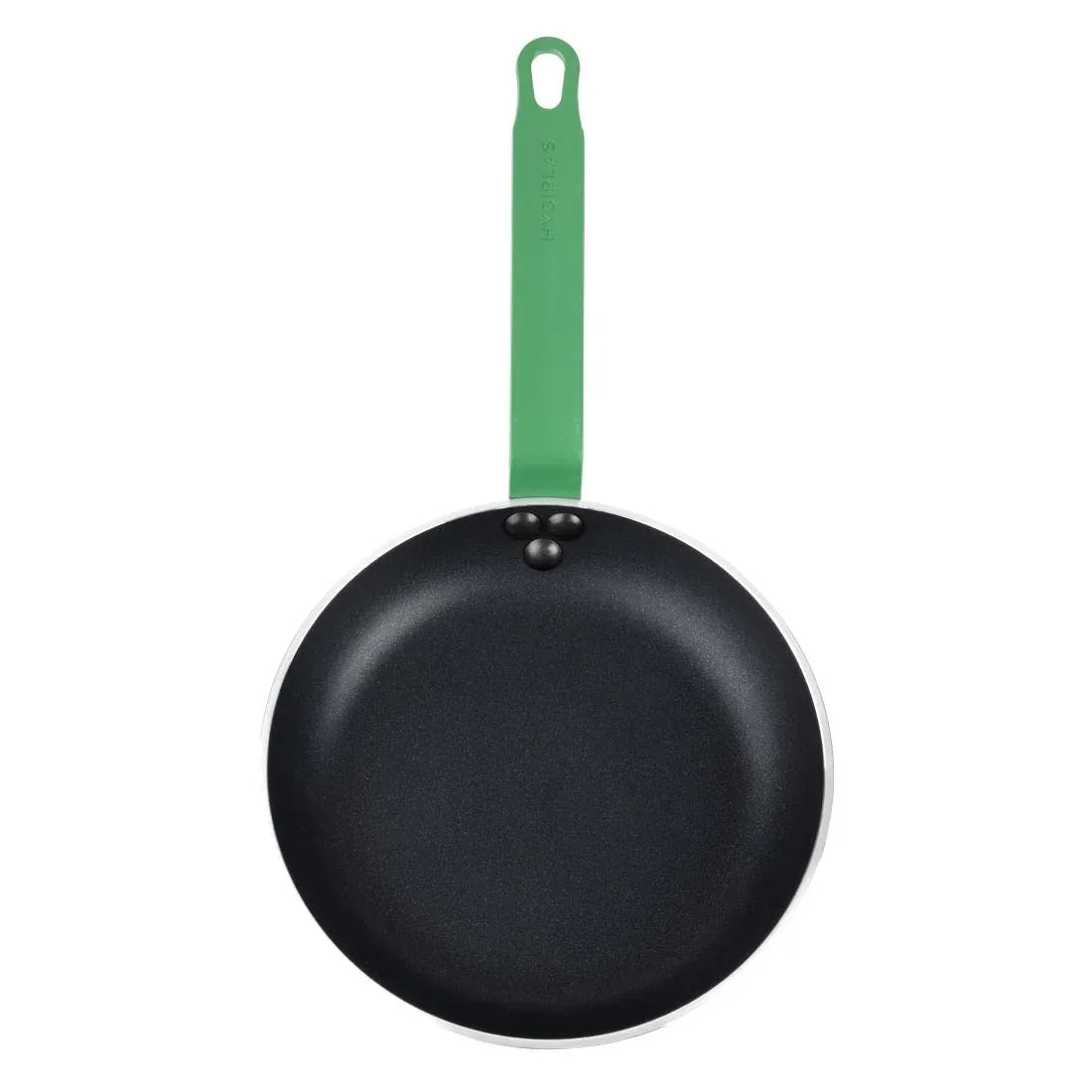 HT962 Hygiplas Aluminium Non-stick Teflon Platinum Plus Frying Pan Green Handle 24cm