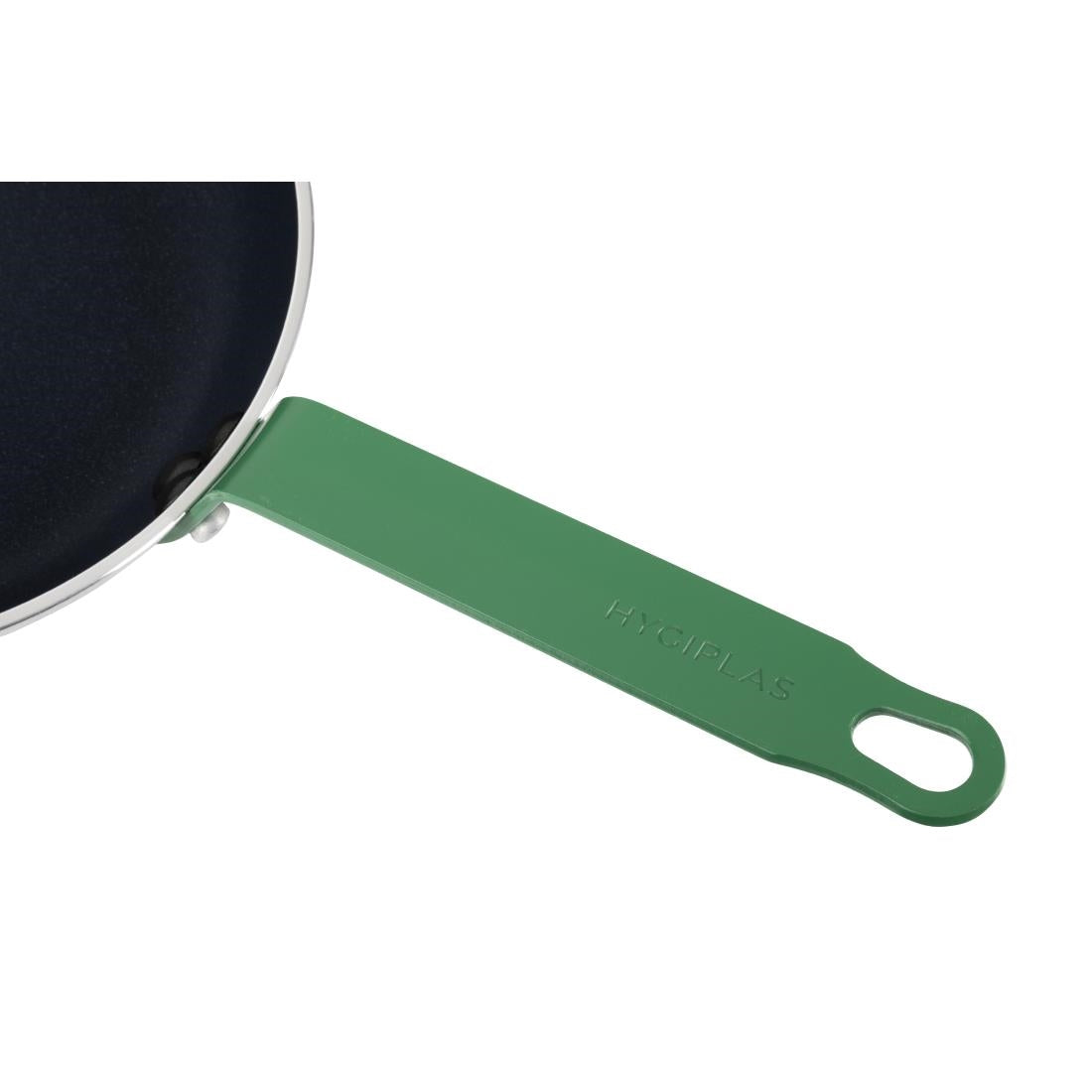 HT962 Hygiplas Aluminium Non-stick Teflon Platinum Plus Frying Pan Green Handle 24cm