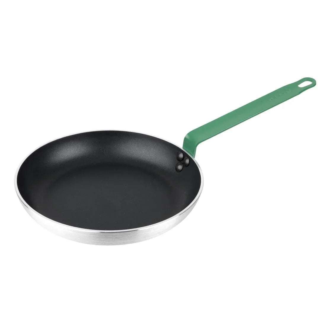 HT963 Hygiplas Aluminium Non-stick Teflon Platinum Plus Frying Pan Green Handle 28cm