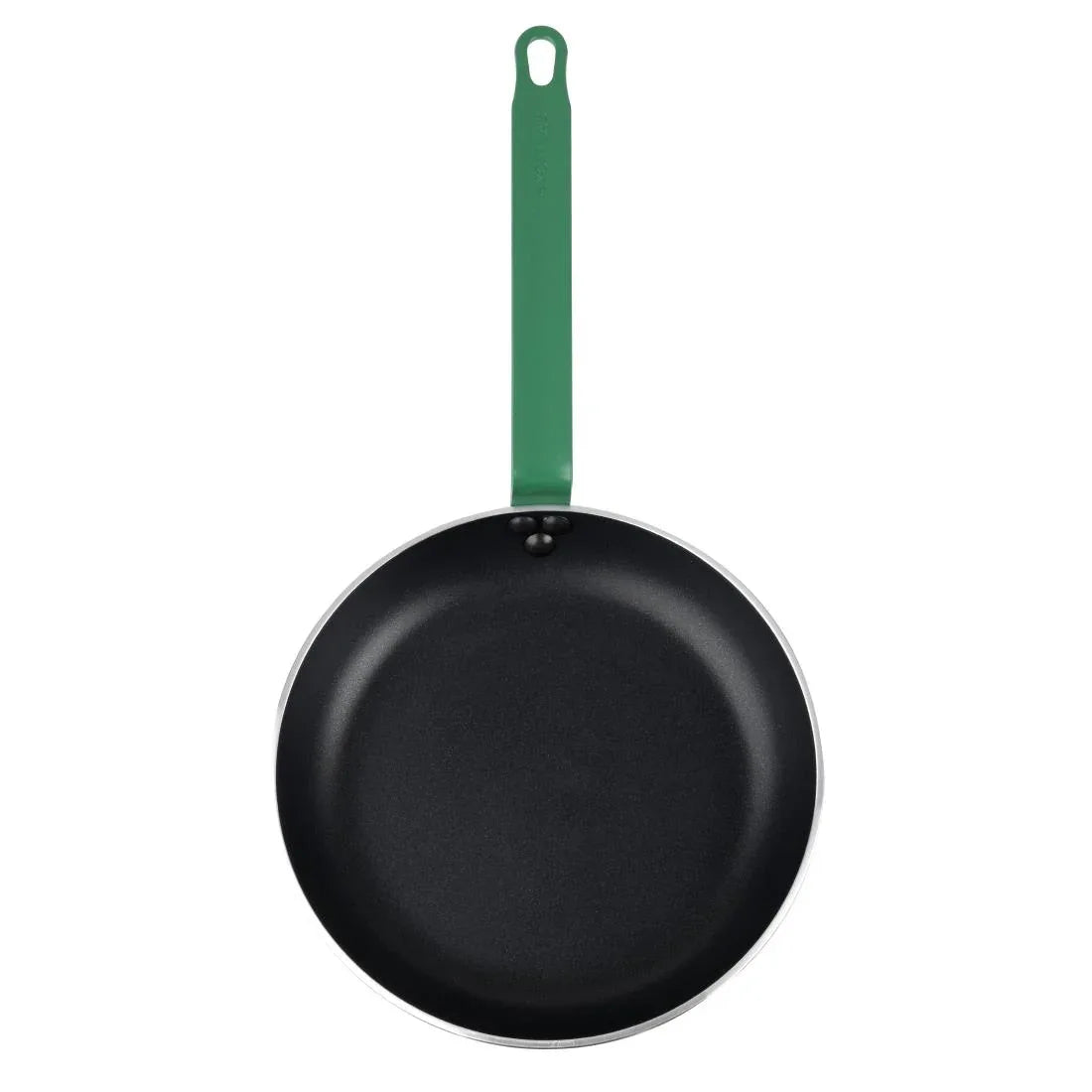 HT963 Hygiplas Aluminium Non-stick Teflon Platinum Plus Frying Pan Green Handle 28cm