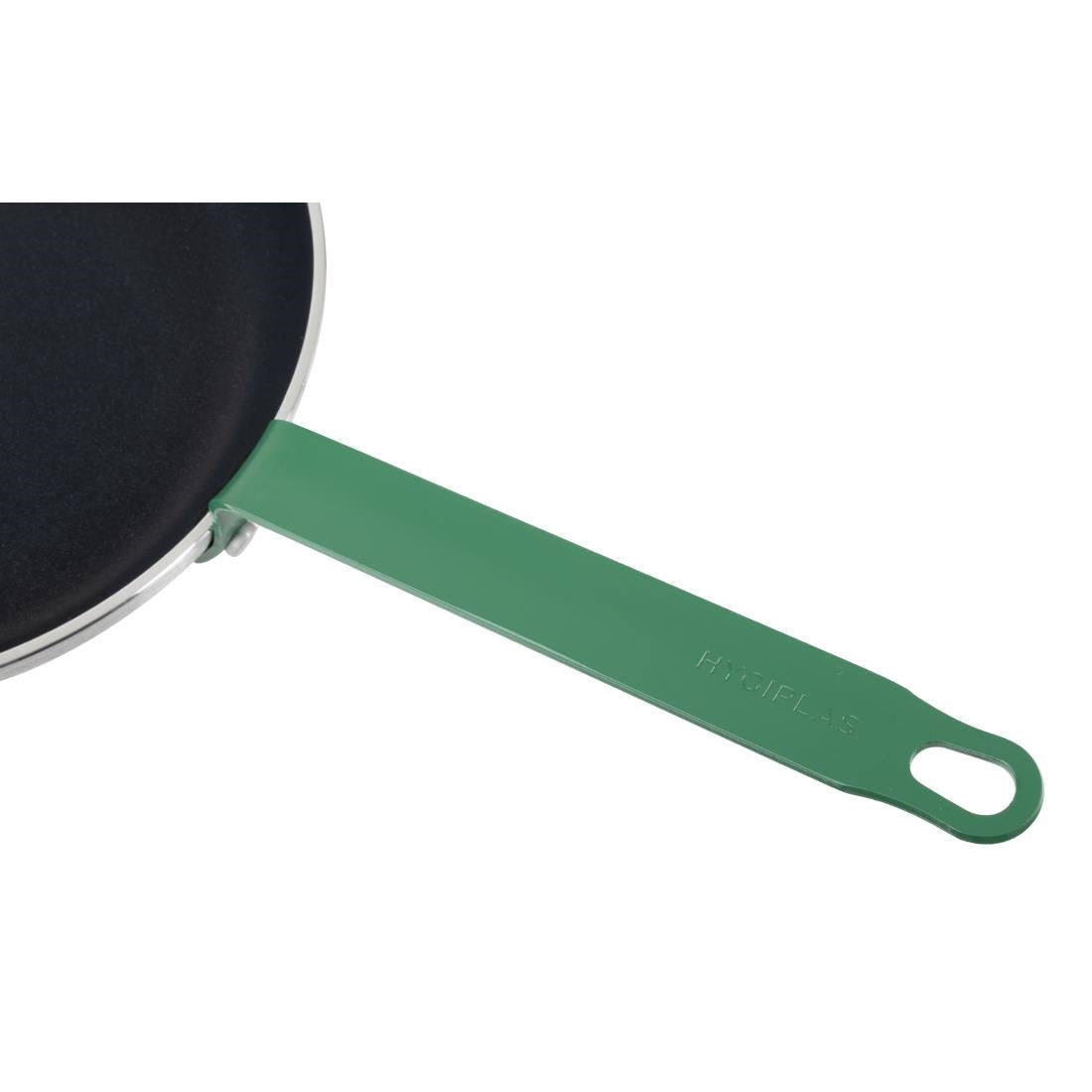 HT963 Hygiplas Aluminium Non-stick Teflon Platinum Plus Frying Pan Green Handle 28cm