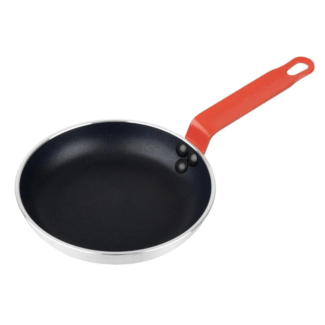 HT964 Hygiplas Aluminium Non-stick Teflon Platinum Plus Frying Pan with Red Handle 20cm