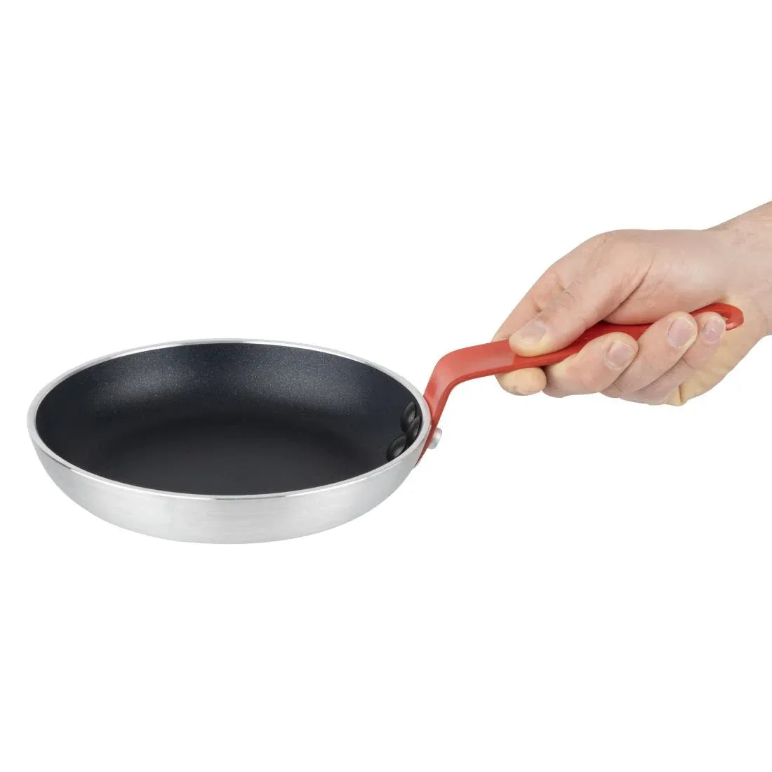 HT964 Hygiplas Aluminium Non-stick Teflon Platinum Plus Frying Pan with Red Handle 20cm