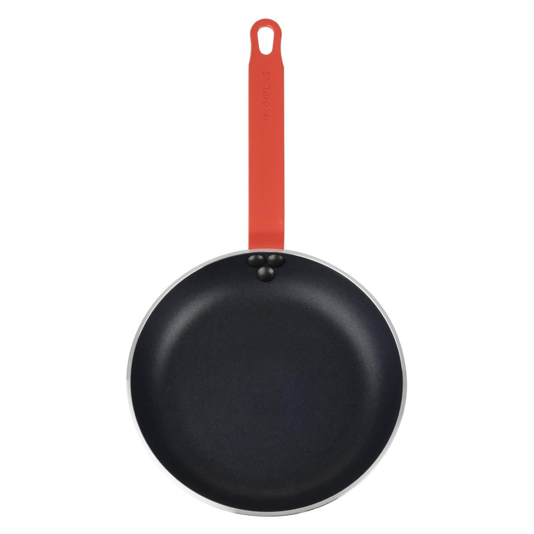 HT965 - Hygiplas Aluminium Non-Stick Teflon Platinum Plus Frying Pan with Red Handle 24cm