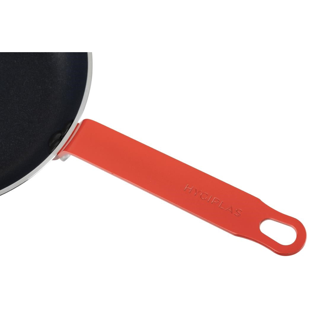 HT965 - Hygiplas Aluminium Non-Stick Teflon Platinum Plus Frying Pan with Red Handle 24cm