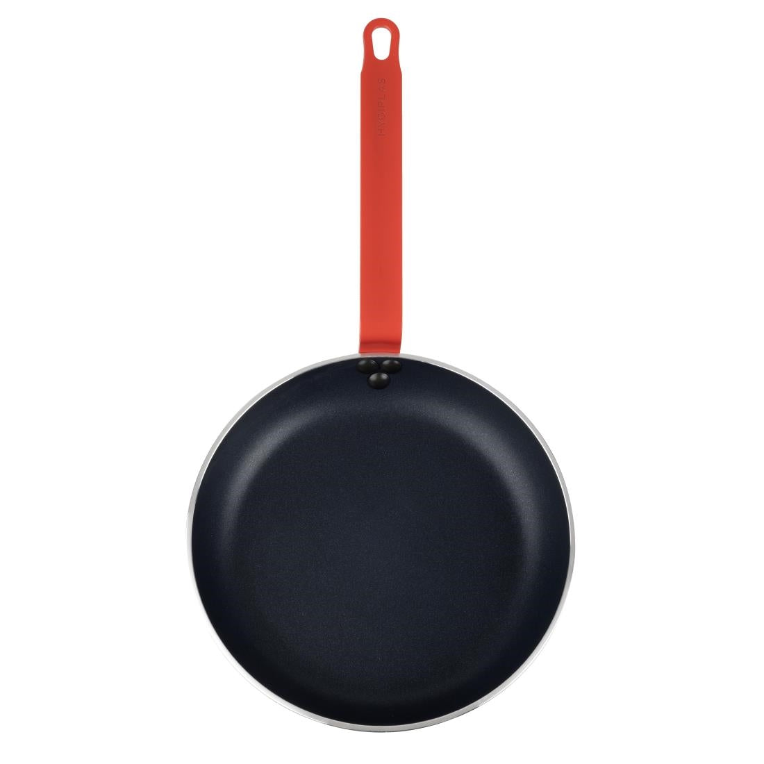 HT966 Hygiplas Aluminium Non-stick Teflon Platinum Plus Frying Pan with Red Handle 28cm