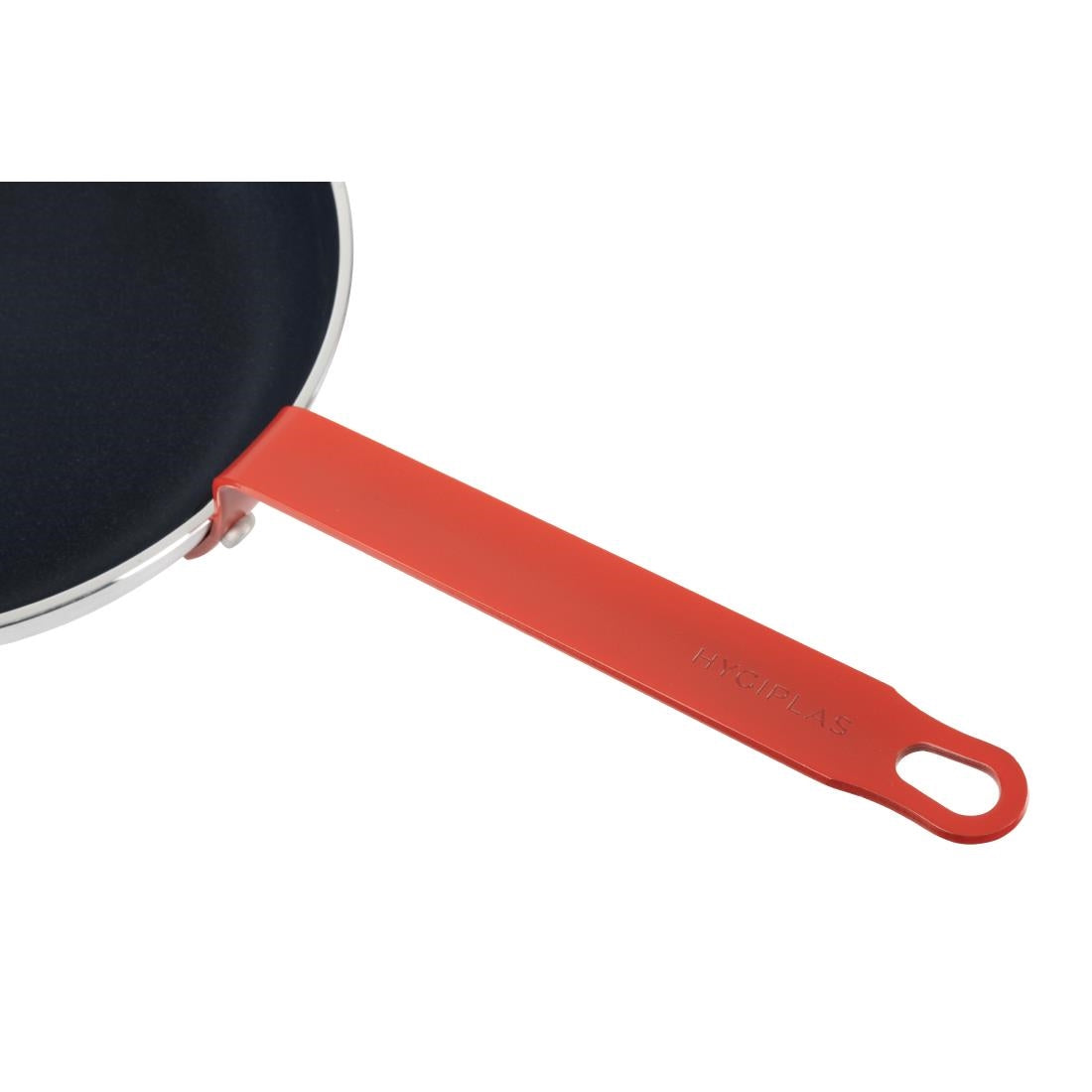 HT966 Hygiplas Aluminium Non-stick Teflon Platinum Plus Frying Pan with Red Handle 28cm