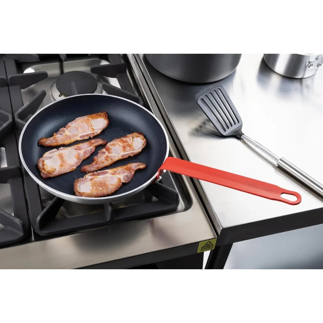 HT966 Hygiplas Aluminium Non-stick Teflon Platinum Plus Frying Pan with Red Handle 28cm