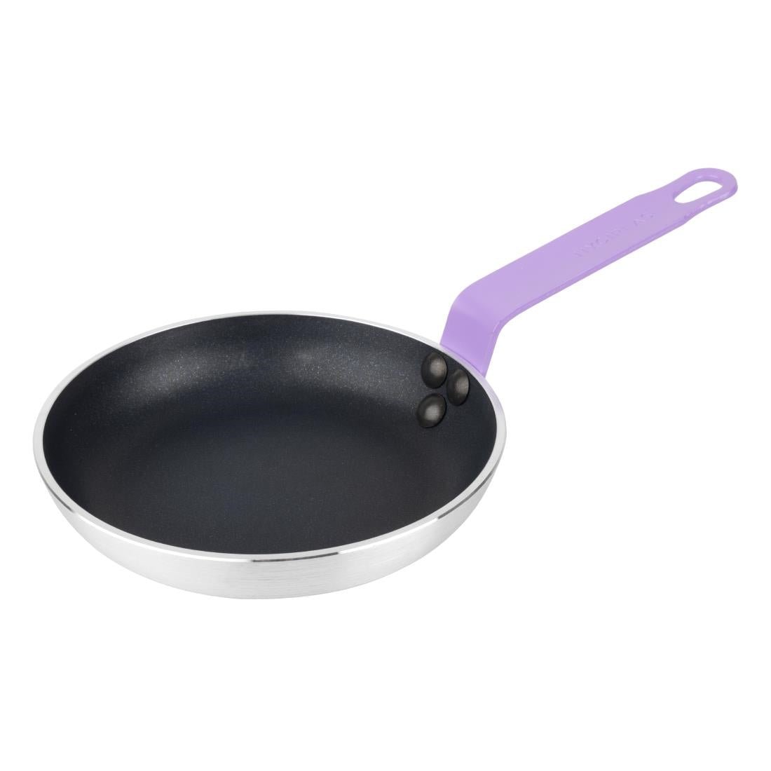 HT967 - Hygiplas Aluminium Non-Stick Teflon Platinum Plus Frying Pan with Purple Handle 20cm