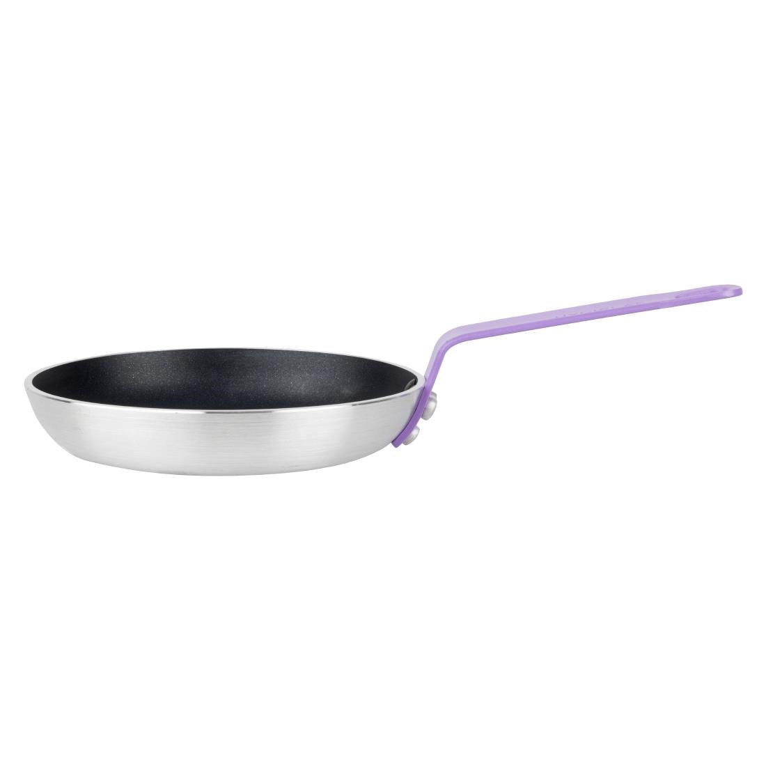 HT967 - Hygiplas Aluminium Non-Stick Teflon Platinum Plus Frying Pan with Purple Handle 20cm