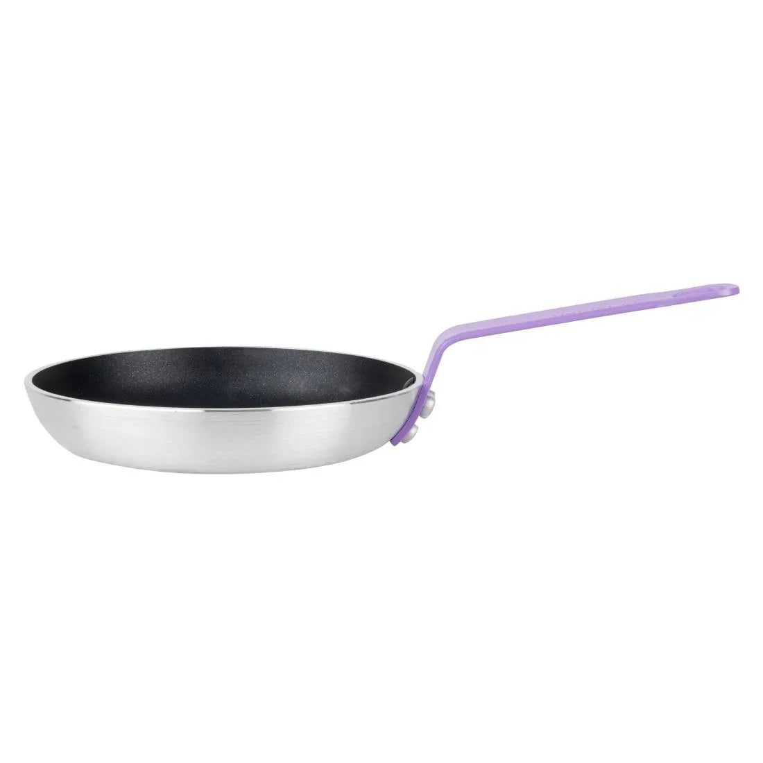 HT967 - Hygiplas Aluminium Non-Stick Teflon Platinum Plus Frying Pan with Purple Handle 20cm