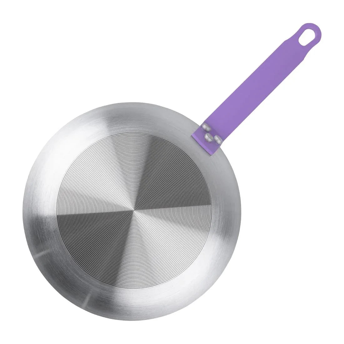 HT968 Hygiplas Aluminium Non-Stick Teflon Platinum Plus Frying Pan with Purple Handle 24cm