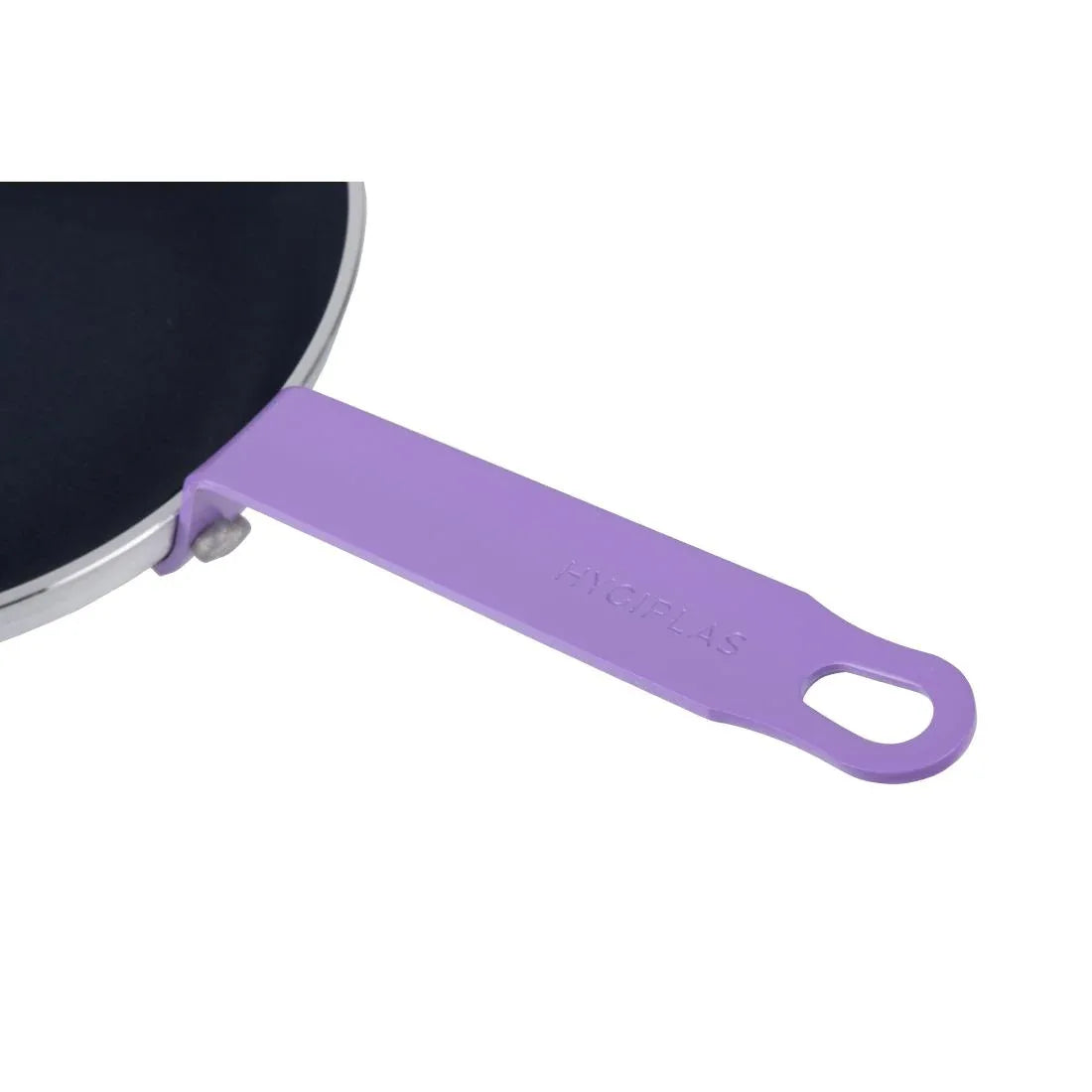 HT968 Hygiplas Aluminium Non-Stick Teflon Platinum Plus Frying Pan with Purple Handle 24cm