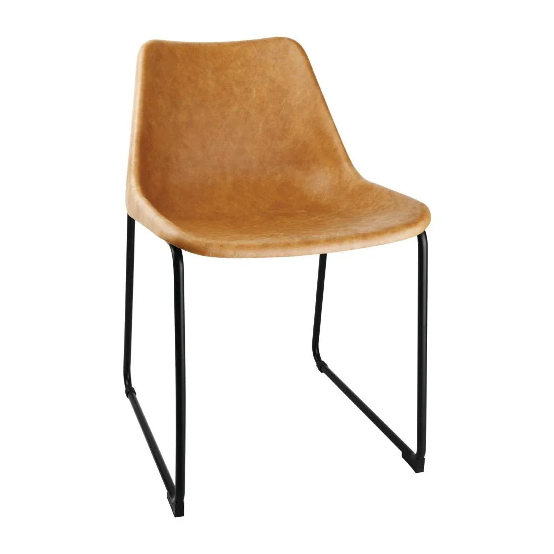FB882 Bolero Rodeo Side Chairs Camel (Pack of 2) - JD Catering Equipment Solutions Ltd