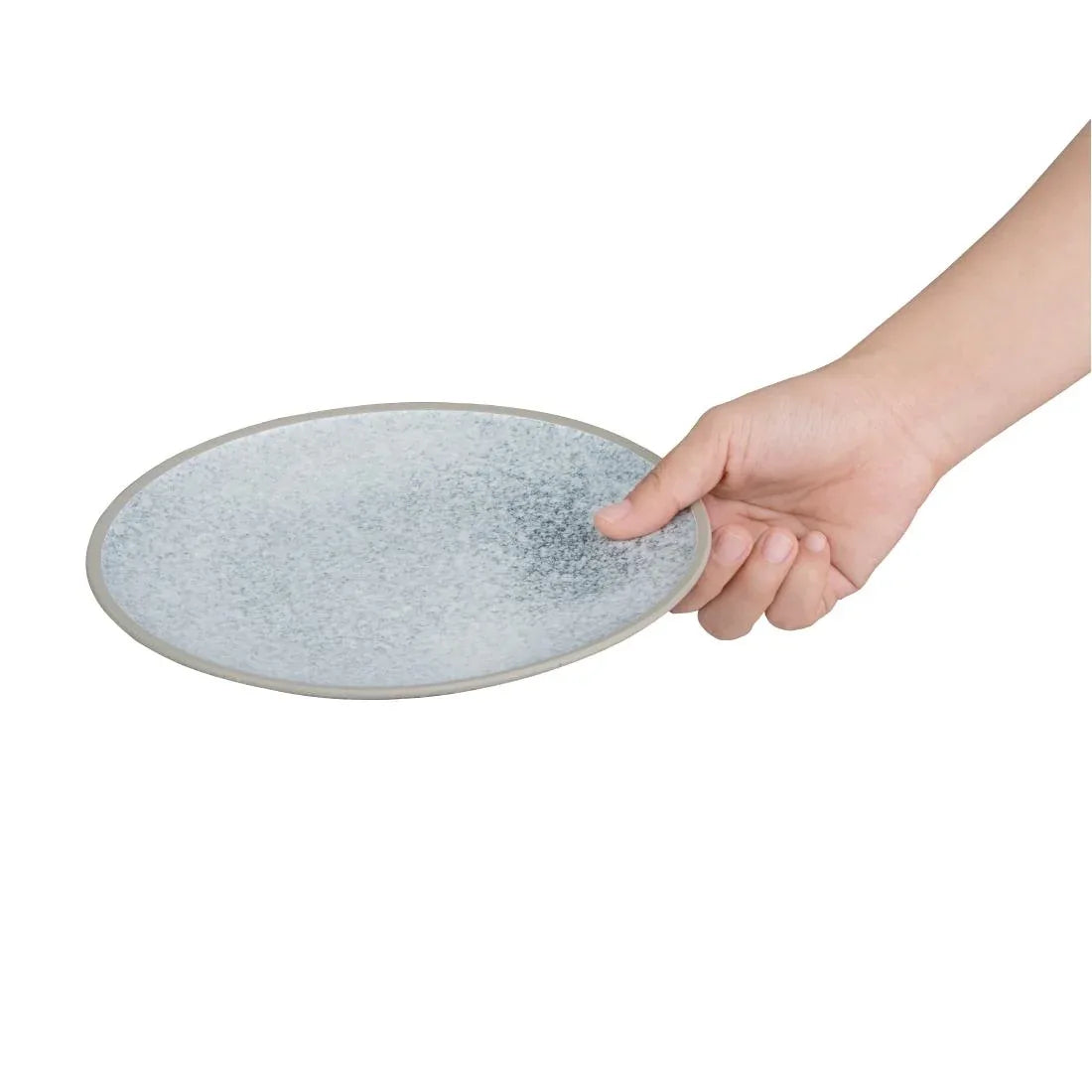 FC484 Olympia Anello Stone Raw Edge Plates 205mm (Pack of 6) - JD Catering Equipment Solutions Ltd
