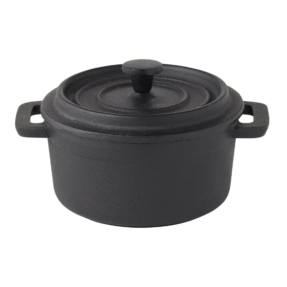 FC832 Utopia Pot Staub Round Black 100mm (Pack of 6) - JD Catering Equipment Solutions Ltd