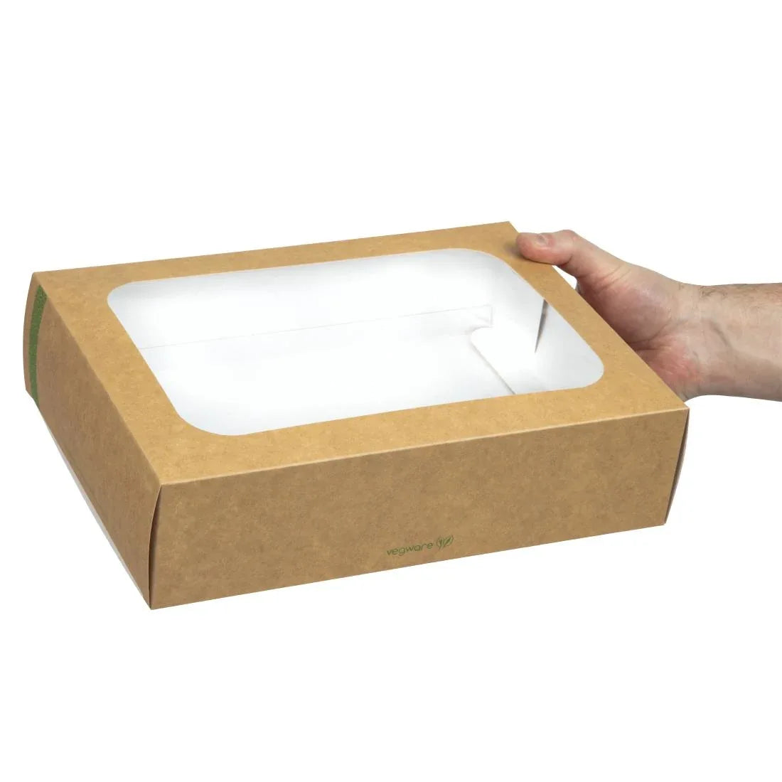 FD386 Vegware Compostable Sandwich Platters With Lid Regular (Pack of 50)
