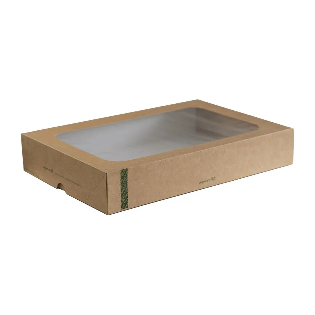 FD387 Vegware Compostable Sandwich Platters With Lid Large (Pack of 25) - JD Catering Equipment Solutions Ltd