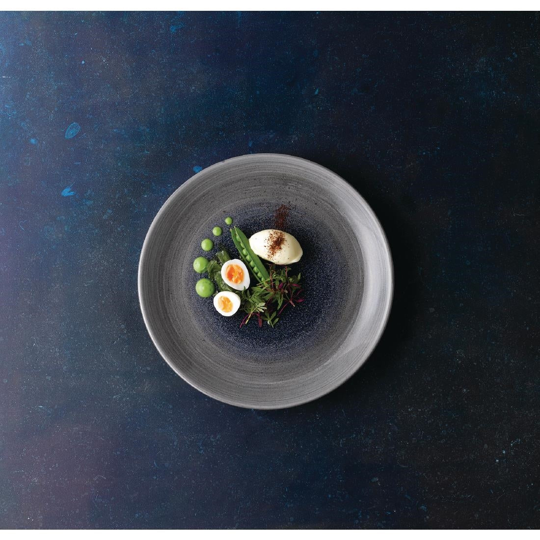 FD849 Churchill Stonecast Aqueous Grey Evolve Coupe Plate 10.25" (Box 12) (Direct)